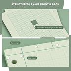 Engineering Paper 8.5 x 11, 3 Pack Engineering Notebook, 5x5 Quad Ruled, 3-Hole Punched Graph Paper, Top Binding Green Engineering Computation Pad 8.5 x 11, 100 Sheets/Pad Engineering Paper Notebook