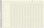 BookFactory Accounting Ledger Notebook/Large 12 Column Accounting Ledger Columnar (Twelve Columns) Log Book - 17'' x 11'', 100 Pages, Wire-O Landscape Format (Made in USA)