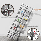 KOKOIN Transparent Plastic Storage Clear Shoe Display Case Box Organizer - Magnetic Side Open, 16PC (Black)