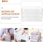 SUPVOX Desk Organizer Tray Stackable Letter File Holder Desktop Storage for Office Home School Simple Stylish Workspace Organizer for Paper