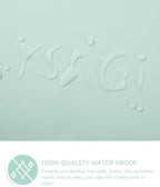 YSAGi Non-Slip Leather Desk Pad L Size, Waterproof Laptop Computer Desk Keyboard Mat, Table Protector Blotter Mat, Large Mouse Pad for Office/Work/Home/Decor(Mint Green, 35.4" x 17")