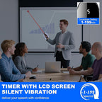 [Timer LCD Display] Rechargeable Presentation Clicker Wireless Presenter Remote w Laser Pointer Long Range Power Point Clicker Slide Clicker for Office Classroom Teacher