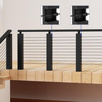 BLIKA 40 Pack Black Stainless Steel Protector Sleeves for 1/8" 5/32" or 3/16" Deck Cable Railing, for Wood/Composite Posts, T316 Marine Grade, Black Cable Railing Protector Sleeves