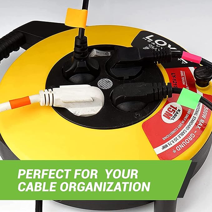 Neon Red Sticker Label Rolls 1.57" x 0.75", 5 Rolls- 2500-Pack, Rectangular Easy Write Labels 40mmx19mm by Royal Green