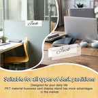 SHIQIKEJIPTY Cubicle Name Plate Sign Holder - Double Sided Nameplates for Walls - 2X8 PET Material Changeable Cubicle Name Plate Holder for School Office (2)