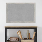 Amanti Art Silver Framed Magnetic Board 27x39 Large Vision Board for use with Magnets, 100% Metal Sheet to Display Items as Office Decor or for Home Organization in mudroom, Kitchen or Kids Room