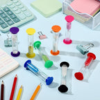 48 Pcs Back to School 5 Minute Sand Timer Bulk Colored Plastic Mini Multicolor Hourglass Stand Timer for Classroom Teacher School Home Office Time Management