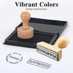 Black Stamp Pad, 4 x 2.5 Inch Premium Quality Ink Pad for Stamps, All-Purpose Felt Pad for Office and Crafting, Works with Rubber and Clear Stamps