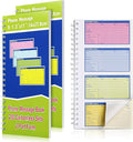 Sinmoe 2 Pcs Spiral Bound Phone Message Book with Carbon Copy 5-1/2" x 11" 2 Part Colorful Carbonless Telephone Message Pads Duplicate Spiral Phone Call Log Book for Business Office
