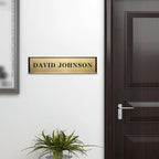 SINKAA Personalized Name Plate for Door or Wall, 2 * 10 inch Custom Office Aluminum Door Name Plates with Two Lines Custom Text, Office Gifts for Coworkers Boss Teacher, Employee Appreciation Gifts