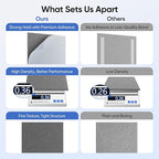 UNECHO 12 Pack 12" X 12" X 0.4" Acoustic Panels for Wall Sound Absorbing, Square Self-Adhesive Sound Panels, High Density Suitable for Multiple Scenarios(MoonLight Gray)