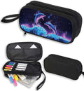 AnySmic Dolphin Pencil Case for Boys Girls, Large Durable Pencil Pouch for Kids, Polyester Big Capacity Pen Case, Double Zipper, Pen Box for Children Age 6+
