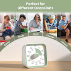 Visual Timer for Kids with Pause Function, 60 Minute Countdown Timer for Kids Desk Study, Teaching, Kitchen Cooking, Office Meetings, Time Management for ADHD (White)