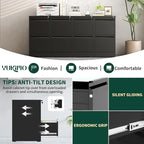 Yukimo 2 Drawer File Cabinet with Lock, Vertical File Cabinet with Lock, Locking File Cabinet Hanging Files for A4/ Legal/Letter, Require Assembly, White