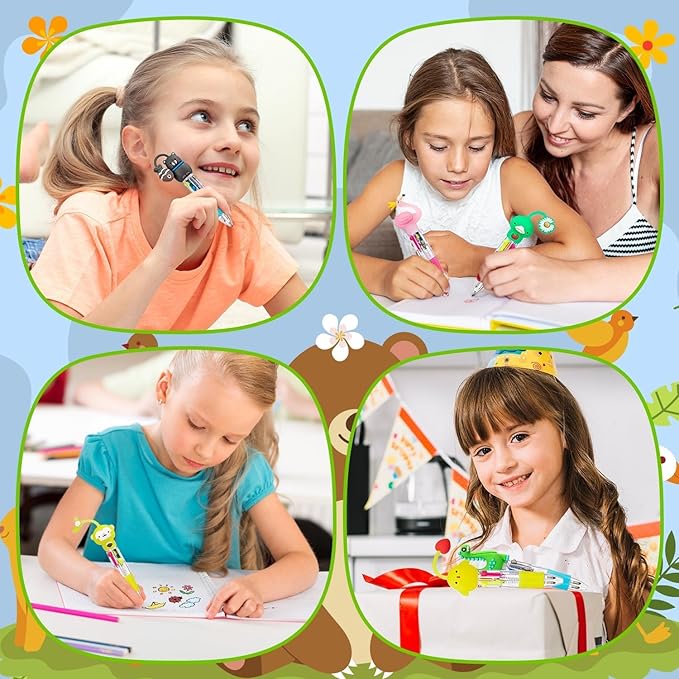 62 Pack Multicolor Mini Pens Bulk Set - Assorted Vibrant Colors Cute Ballpoint Pens for Kids Students, Classroom School Supplies, Birthday Party Favors, Valentine's Day Gifts for Children Boys Girls