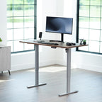 VIVO Electric 60 x 30 in Rustic Standing Desk, Memory Height Adjustment, 1B Series, Holds 220 lbs, Vintage Brown Top Gray Frame, DESK-KIT-1G6N-30
