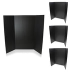 Flipside Products 36” x 48” Project Boards for Presentations, Science Fair, School Projects, Event Displays and Trifold Picture Board, Proudly Made in USA - Black - 4 Pack