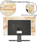 Baocicco Abstract Waterproof TV Screen Cover with Marble Design Aesthetic Television Covers for Xmas Decoration Anti-Static Dustproof Protective Cover for LED LCD OLED TVs 75 Inch