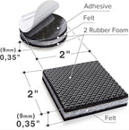 Non Slip Furniture Pads X-PROTECTOR - 16 pcs 2" - Premium Furniture Grippers! Rubber Feet Hardwood Floor Protectors for Furniture Legs - Couch Stoppers - Keep Your Furniture in Place Forever!