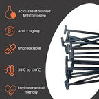 200 Pcs Nylon Universal Cable Tie Buckle with PP Storage Box - Multifunctional Zip Ties with Pin & Button, UV Resistant Fasteners for Car Repair, Bumper & Fender Clips (100PCS)