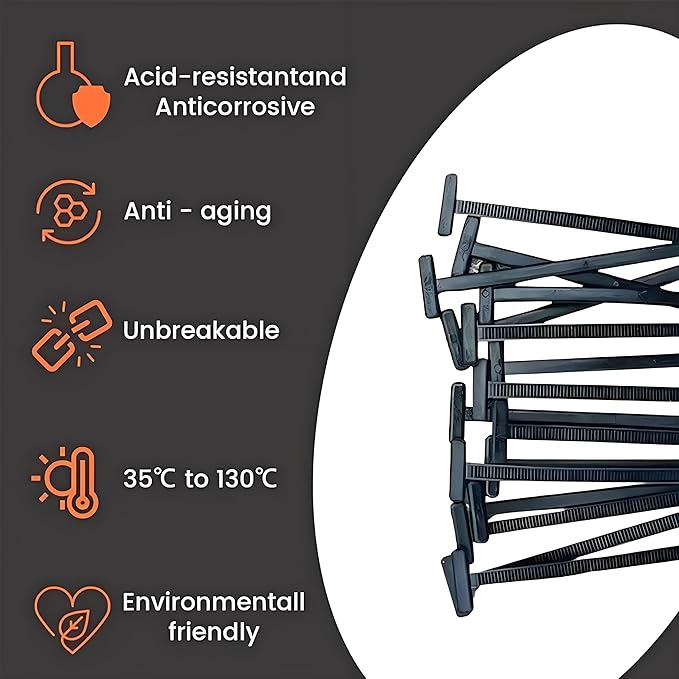 200 Pcs Nylon Universal Cable Tie Buckle with PP Storage Box - Multifunctional Zip Ties with Pin & Button, UV Resistant Fasteners for Car Repair, Bumper & Fender Clips (200PCS)