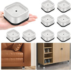 shouwuhho 8 Pack Furniture Risers Adjustable Bed Risers Heavy Duty Lifts Height 1", Square Stackable Bed Risers 1, 2 or 3 Inch for Desk Leg Table Couch Sofa Chair Bed Frame Legs Dorm, White