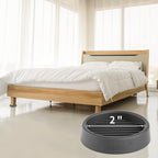 Yelanon Furniture Coasters - 8 Pcs 2”Round Furniture Caster Cups - Non Slip Pads Hardwood Floors Non Skid Grippers Rubber Furniture Feet - Anti Slide Floor Protector for Bed Couch Stoppers Black
