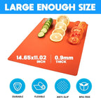 7 Pieces Flexible Cutting Boards, BPA Free Plastic Cutting Boards for Kitchen, Non Slip Cutting Mat for Meat and Vegetables, Thanksgiving