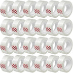 Turxayox 24 Rolls Transparent Tape Refills, Clear Tape, 3/4 x 800 Inches, Glossy Gift Wrapping Tapes for Dispenser, Office, School, Home