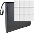 Ursae Minoris 3 D-Ring Large Format Zipper Binder for Up to 600 Sports/Trading Cards - Dark Gray