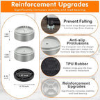 Furniture Risers Bed Risers Heavy Duty 1 inch, 2 inch, 3 inch, 4 inch Round Adjustable Bed Lifts Riser for Desk Legs Table Couch Sofa Chair Refrigerator Washing Machine (1 Inch, Gray, 6 Pack )