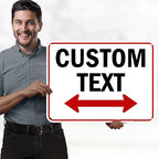 Custom Arrow,Custom Directional Sign, Two Way Arrow,18x24 Inches, 55 mil thick HDPE (high density polyethylene) Made in USA by My Sign Center