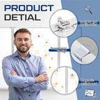 60” x 40” Foldable Whiteboard Dry Erase Board Large Tri Folding Whiteboard Magnetic Dry Erase Board, Wall Aluminium Frame and Flip Out Pen Tray for Office, Home