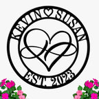 Custom Infinity Metal Sign, Personalized Infinity Name Sign, Personalized Infinity Sign Containing Names, Anniversary Wedding Newly Wed Gift