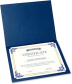 Empire Blue, Gold & White Parchment Certificate Papers - Pack of 100, Laser & Inkjet Printer Compatible, for Office, Business Awards, Graduation, School Diplomas, 8-1/2" x 11" on 60 lb. Text Stock