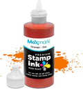 MaxMark Premium Refill Ink with Control Tip Bottle for Self-Inking Stamps, Orange Color - 2 oz.