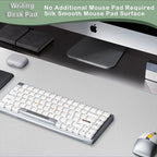 Boutilon Leather Desk Pad Protector,Non-Slip Mouse Pad,Laptop Desk Pad,Office Mouse Mat,Waterproof Leather Desk Blotter,Desk Writing Pad for Office and Home (L-Grey,35"x 17")