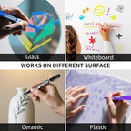 Dry Erase Markers, Fine Tip Whiteboard Marker, Low Odor Dry Marker, Fine Point Markers are pecfect for Whiteboard Mirrors Glass, Assorted Color Markers for School Office Home (24 Pack 8 Colors)