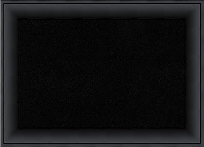 Amanti Art Black Cork Board for Wall, 15x21 Vision Board with Black Wood Frame, Small Corkboard Office Decor for Home Organization, Modern Corkboard Pinboard to Display Items for Home Organization in