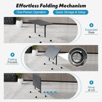 Goakwwuz Conference Room Table, Folding Conference Tables,Thicken Grey Tabletop,Flip Top Wooden Seminar Meeting Room Table for Conference Room Offices (6, Black, 70.8”)