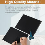 Silunkia 120 Sheets Black Cardstock 8.5 x 11 Printer Paper, 250gsm/92lb Heavyweight Black Paper Card Stock for DIY Cards, Thank You Cards, School Crafting, Wedding, Invitations
