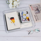 Zyners 2 Pack Stackable Desk Letter Paper Tray, A4 Clear Plastic Desk File Organizer Letter Tray, Desktop File Paper Organizer with Anti-Skid Design for Office Desktop