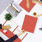 Two Pocket Folders, PANDRI 30 Pack 2 Pocket Folders, Letter Size Paper File Folder for School Office Home Business, Red