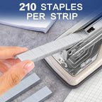 Deli Staples, 50000 Staples, Standard Staples for Desktop Staplers, 1/4'' Length, 210/Strip, 10 Boxes of 5000 Each