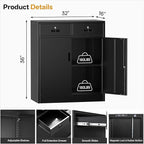 TaskStorz Metal Storage Cabinet, 36 Inch Tall Metal Garage Cabinet with 2 Doors and 2 Drawers, Lockable Cabinet with Adjustable Shelf, Pantry Cabinets for Home Office,Kitchen,Pantry,Garage,Warehouse