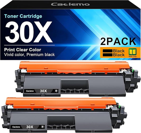 30X High Yield Black Toner Cartridge CF230X, Compatible Toner Cartridge Replacement for HP 30X 30A CF230X CF230A Compatible with Laserjet Pro MFP M203dw M227fdw M227fdn M203d M203dn M227sdn, 2 Black