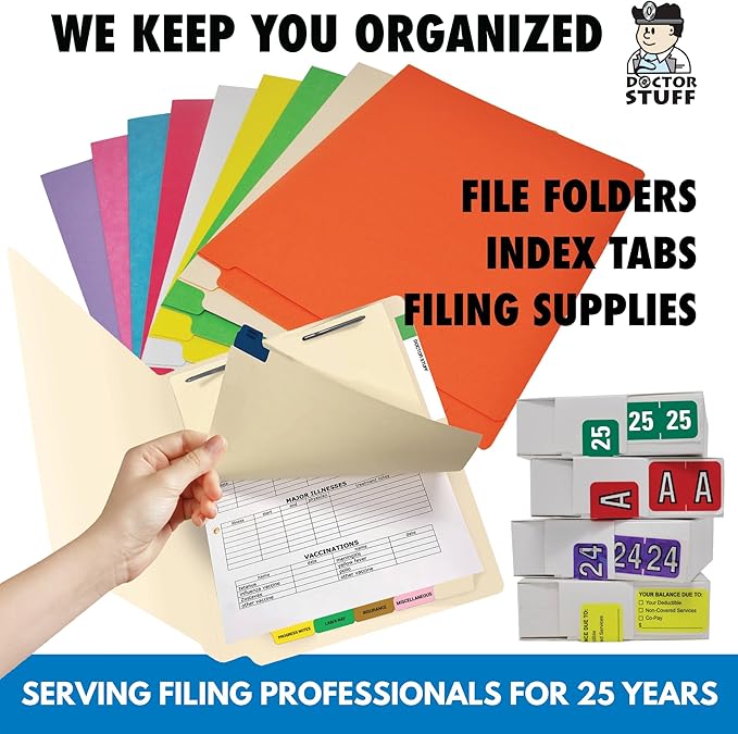 2023 Year Stickers, Doctor Stuff 2023 Chart Stickers, Light Green Colored, Col'R'Tab/Tabbies Style, USA Made Year Stickers for End Tab File Folders, 500/Roll, 1 Roll, 3/4" x 1-1/2"
