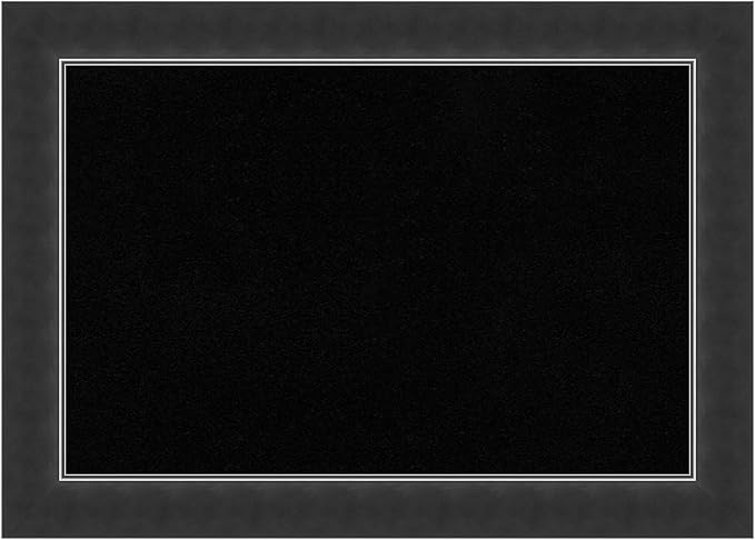 Amanti Art Black Cork Board for Wall, 15x21 Vision Board with Black Wood Frame, Small Corkboard Office Decor for Home Organization, Modern Corkboard Pinboard to Display Items for Home Organization in