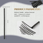 Trzzyan 25 PCS Willow Charcoal Sticks, Ideal for Artists, Beginners, Students, Perfect for Sketching, Drawing, Shading, and Fine Art, 5.7 Inches Long, 2-4,4-5,5-7,7-9 (7-9)