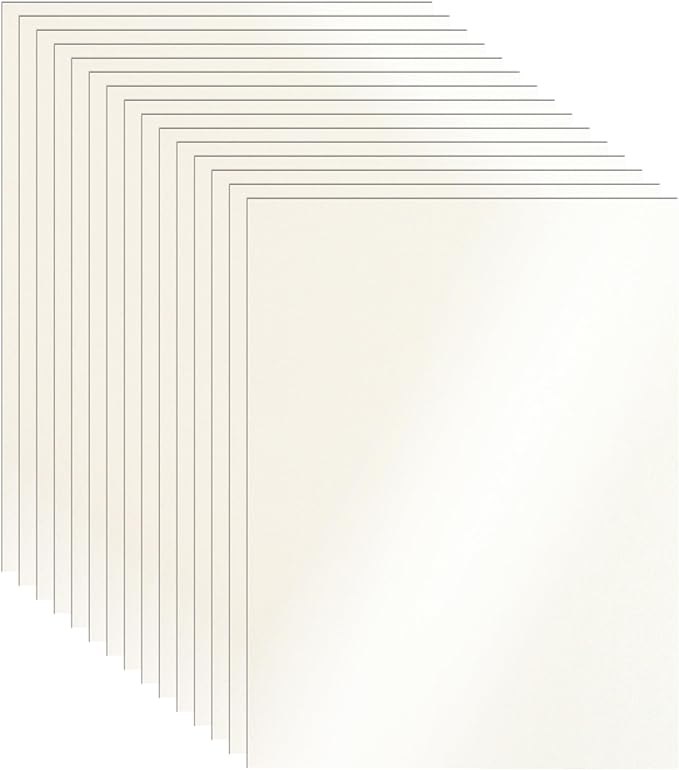 28 Sheets Cream Shimmer Cardstock 8.5 x 11 Ivory Paper, 92lb Premium Off White Paper Card Stock for DIY Cards Making, Wedding Invitations, School Crafting, Greeting Cards, Office Printing